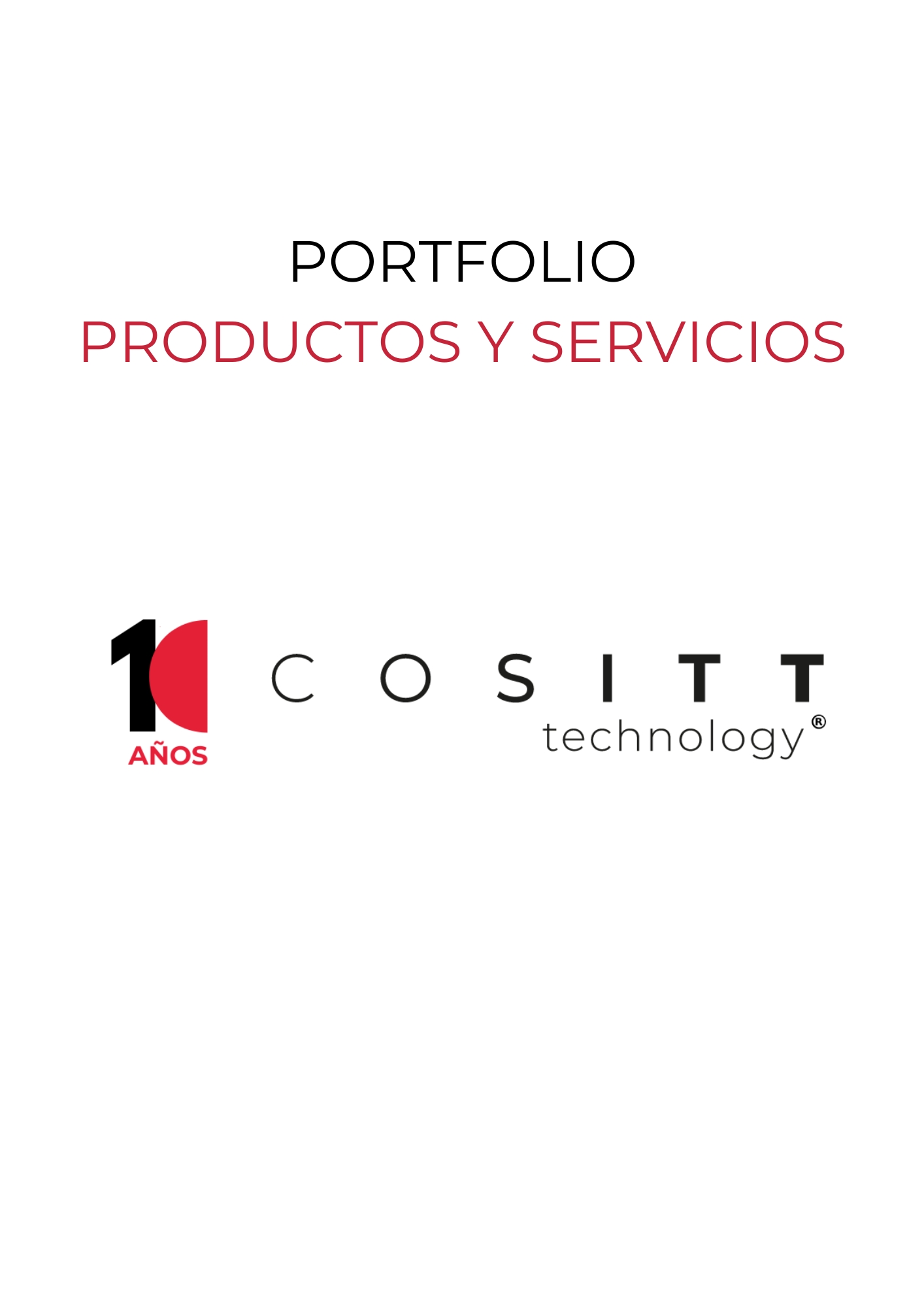 Portfolio Productos y Servicios Cositt Technology